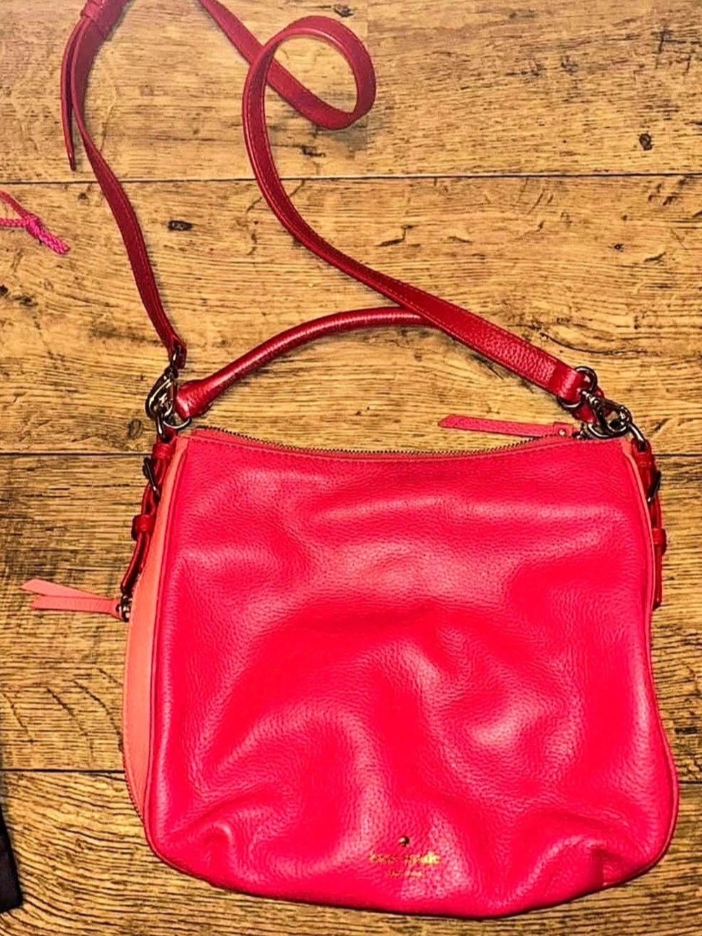 Kate Spade Red Leather-Look Crossbody Bag